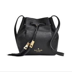 Kate Spade Grey Street Black Delaina Bucket Bag